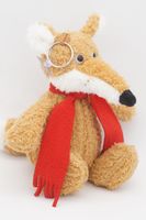Мягкая игрушка Лисичка Вупи самая младшая с ш. для мелкой моторики 15/19 см, с присоской и кольцом, в малом красном шарфе, 01009915A-82