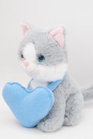 Мягкая игрушка Кошечка Амина, 20 см, с голубым сердцем, 01046920-60