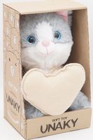 Мягкая игрушка в малой подарочной коробке Кошечка Амина, 20 см, с бежевым сердцем, 01046920-61K