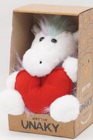 Мягкая игрушка в маленькой подарочной коробке Единорог Освальд, 18/27 см, с красным сердцем, 01047318-44K