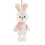Мягкая игрушка Кролик Белый с Цветными Ушками, 13 см, 02221-1-13