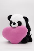 Ненабит. мягкая игрушка Панда Краш, 40 см с большим сердцем цикламен, 041840-46