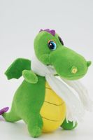 Мягкая игрушка Дракон Меркурий младший, 15/18 см, в белом малом шарфе, 042015-83