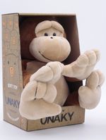 Мягкая игрушка в маленькой подарочной коробке Обезьянка Леся, 23/28 см, с шариками для мелкой моторики, 591523K