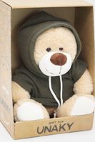 Мягкая игрушка в средней подарочной коробке Мишка Берни, 22/30 см, в зелёной толстовке, 0641822-66M
