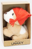 Мягкая игрушка в средней подарочной коробке Щенок Оскар в колпаке с кисточкой флис красный , 20/25 см, 0709020-28M