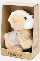 Мягкая игрушка в средней подарочной коробке Щенок Оскар в тёплой жилетке , 20/25 см, с шариками для мелкой моторики, 0709020-3M