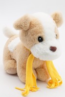 Мягкая игрушка в средней подарочной коробке Щенок Оскар 20/25 см, в жёлтом флисовом шарфе, 0709020-67M