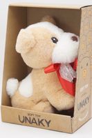 Мягкая игрушка в средней подарочной коробке Щенок Оскар 20/25 см с красным атласным бантом, 0709020-70M