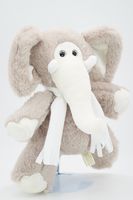 Мягкая игрушка Слоник Мо с шариками для мелкой моторики в белом флисовом шарфе, 24/33 см 0756122-25