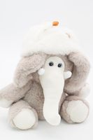 Мягкая игрушка Слоник Мо в шапке ушанке, с шариками для мелкой моторики, 24/33 см, 0756122-43