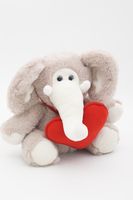 Мягкая игрушка Слоник Мо с шариками для мелкой моторики с красным сердцем, 24/33 см 0756122-44