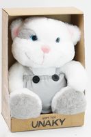 Мягкая игрушка в средней подарочной коробке, Белый Ураган Джек в комбинезоне из серого флиса, 22/34 см, 0756622-39M