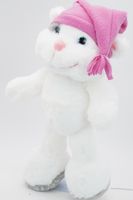 Мягкая игрушка Белый Ураган Джек в розовом флисовом колпаке, 22/34 см, 0756622-40