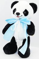 Мягкая игрушка Панда Бро, с голубым атласным бантом, 22/33 см, 0796231-15