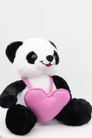 Мягкая игрушка Панда Бро, с шариками для мелкой моторики с розовым флисовым сердцем, 22/33 см, 0796231-33