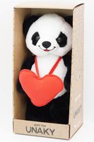 Мягкая игрушка в большой подарочной коробке Панда Бро, с шариками для мелкой моторики с красным флисовым сердцем, 22/33 см, 0796231-44L