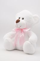 Ненабит. мягкая игрушка Медвежонок Ромул, старший, 37/43 см, в розовом банте, 0811137-14