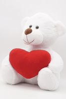 Ненабит. мягкая игрушка Медвежонок Ромул, старший, 37/43 см, с красным средним сердцем, 0811137-47