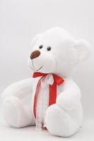 Мягкая игрушка Медвежонок Ромул, старший, 37/43 см, в красном узком банте, 0811137S-70