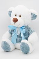 Ненабит. мягкая игрушка Медвежонок Ромул, старший, 37/43 см, в голубом банте, 08111B37-15