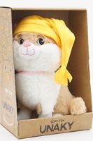 Мягкая игрушка в средней подарочной коробке Киска Боня в жёлтом колпаке с кисточкой,  23 см, 0812423-29M