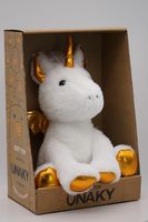 Мягкая игрушка в средней подарочной коробке Единорог Юникорн, младший, 21/26 см, с шариками для мелкой моторики, 817120M