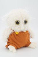 Мягкая игрушка Сова Лия, светлая в кирпичном флисовом комбинезоне, 08184A24-37