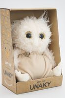 Мягкая игрушка в средней подарочной коробке Сова Лия, светлая в бежевом комбинезоне, 08184A24-64M