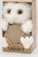 Мягкая игрушка в маленькой подарочной коробке Сова Лия темная, 24 см в комбинезоне хаки, 08184C24-22K