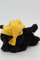 Мягкая игрушка Котенок Аф, 30/25 см, с шариками для мелкой моторики, в желтом колпаке с кисточкой, 0823825-29
