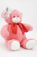 Ненабит. мягкая игрушка Медведица Фью в сером колпаке с кисточкой и красном шарфе, 30 см, 0824030C-41-50