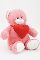 Мягкая игрушка Медведица Фью с красным флисовым сердцем, 30 см, 0824030CS-44