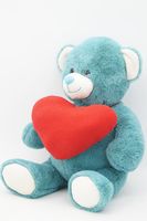 Мягкая игрушка Мишка Кью, 35/46 см, с красным средним сердцем, 0824137-47