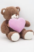 Мягкая игрушка Медведь Виктор, 35 см, с большим розовым сердцем, 0878535S-46