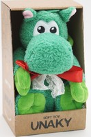 Мягкая игрушка в маленькой подарочной коробке Дракошечка Зина, 20 см, с красным узким атласным бантом, 0881020-70K