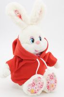Мягкая игрушка Кролик Сезар в красной толстовке,  19 см, 0887019-16