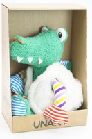 Мягкая игрушка в средней подарочной коробке Крокодил Роб, 20 см, в тёплой жилетке, 0888320-3M