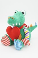 Мягкая игрушка Крокодил Роб, 20 см, с красным флисовым сердцем, 0888320-44