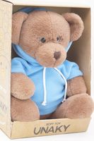 Мягкая игрушка в средней подарочной коробке Мишка Аха &quote;Шоколад&quote;, 24/32 см, в голубом колпаке с кисточкой, 0906924S-56M