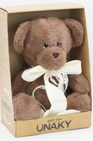 Мягкая игрушка в средней подарочной коробке Мишка Аха &quote;Шоколад&quote;, 24/32 см, в молочном атласном банте, 0906924S-71M