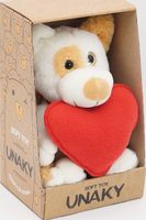Мягкая игрушка в маленькой подарочной коробке Шиба Авиот, 16/26 см, с красным сердцем, 0908116-44K