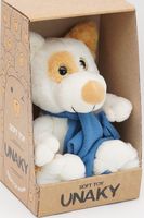 Мягкая игрушка в маленькой подарочной коробке Шиба Авиот, 16/26 см, в голубом шарфе, 0908116-54K