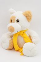 Мягкая игрушка Шиба Авиот, 16/26 см, в жёлтом шарфе, 0908116-67