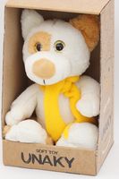 Мягкая игрушка в маленькой подарочной коробке Шиба Авиот, 16/26 см, в жёлтом шарфе, 0908116-67K