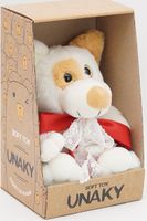 Мягкая игрушка в маленькой подарочной коробке Шиба Авиот, 16/26 см, в красном узком банте, 0908116-70K