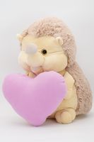 Мягкая игрушка Ежик Златон с большим  флисовым сердцем цикламен, 41 см, 0912741S-46