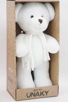Мягкая игрушка в большой подарочной коробке Мишка Аха белоснежный в белом шарфе, 33 см, 0913333S-25L