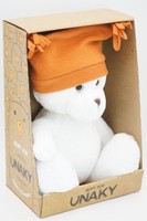 Мягкая игрушка в средней подарочной коробке Медвежонок Кавьяр в кирпичной шапке двууголке, 24/32 см, 0913424S-31M