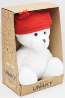 Мягкая игрушка в средней подарочной коробке Медвежонок Кавьяр в красной шапке двууголке, 24/32 см, 0913424S-42M